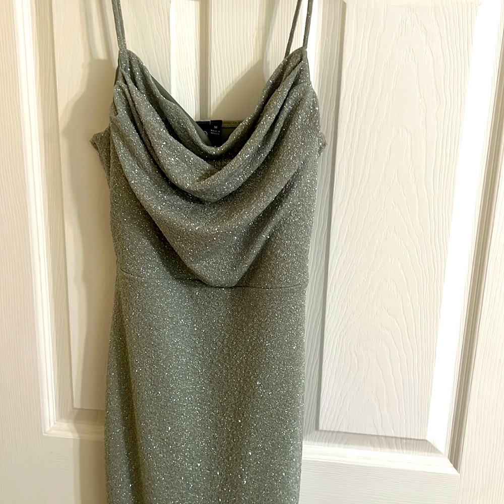 Sage Green, Windsor Prom Dress. High Side Slit. Size … Gem